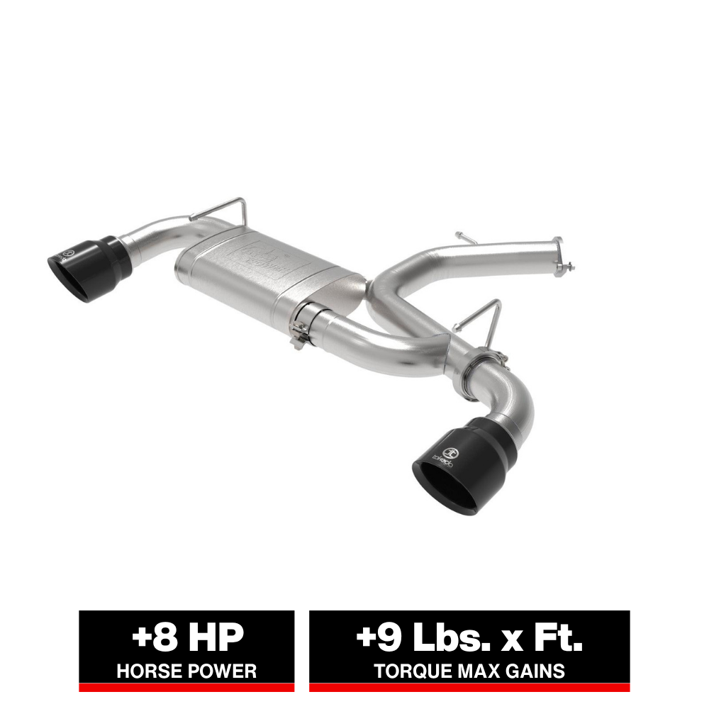 aFe Takeda Exhaust Axle-Back 19-20 Hyundai Veloster N 304SS Black Dual Tips Exhaust