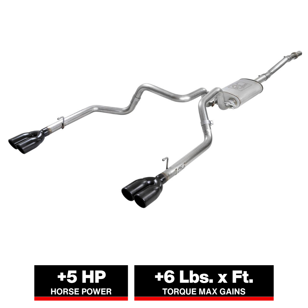 aFe Vulcan Series 3in-2-1/2in 304 SS Cat-Back 2019 GM Silverado / Sierra 1500 V8-5.3L w/ Black Tips