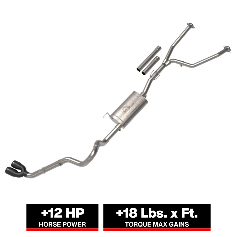 aFe 2022 Toyota Tundra V6-3.5L (tt) Vulcan Series 2.5in to 3in 304 SS Cat-Back Exhaust w/ Black Tip