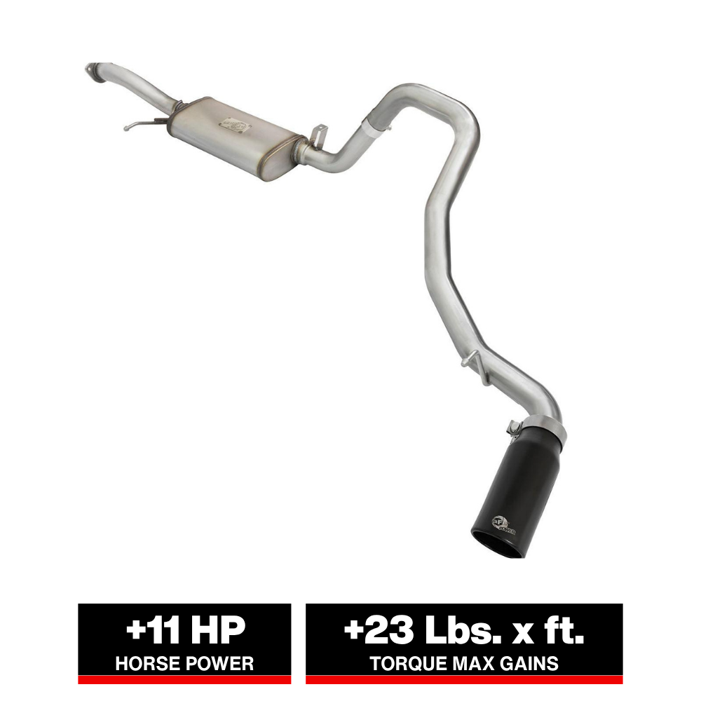 aFe MACH Force XP 2-1/2in SS-304 Cat-Back Exhausts w/ Black Tip 02-16 Nissan Patrol (Y61) I6-4.8L