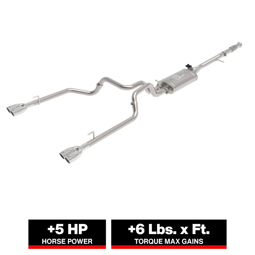 aFe Gemini XV 3in 304 SS Cat-Back Exhaust w/ Cutout 19-21 GM Silverado/Sierra 1500 V8- w/ Black Tips