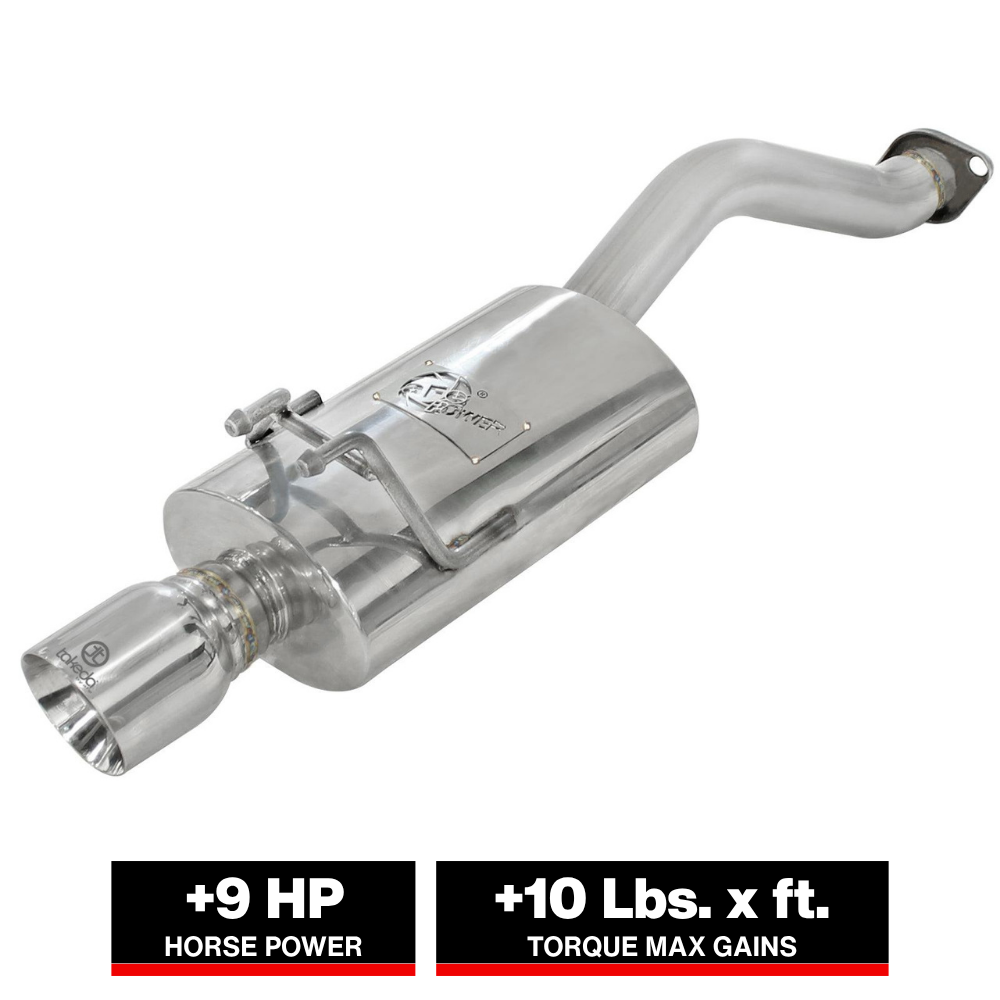 aFe Takeda Exhaust 2.5in Dia 304SS Axle-Back w/Polished Tip 06-11 Honda Civic EX Sedan L4 1.8L