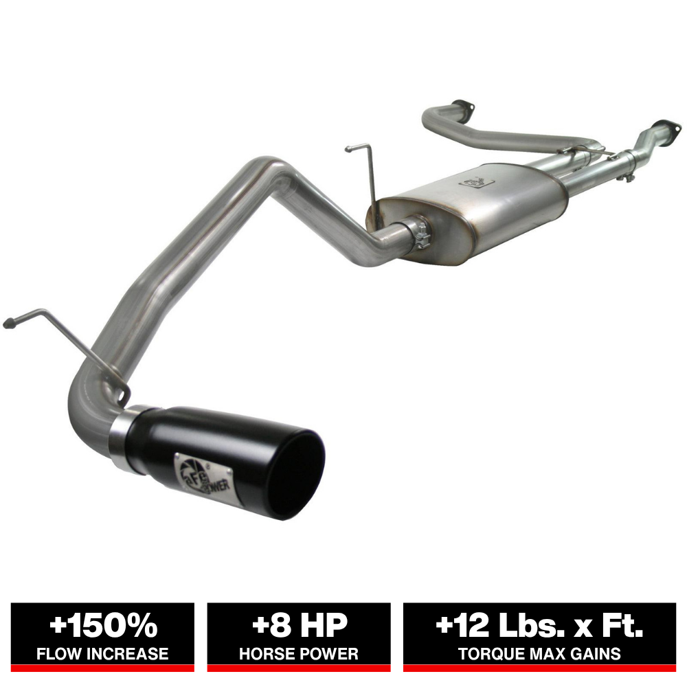 aFe MACH Force XP Exhaust Cat-Back 2.5/3in SS-409 w/ Polished Tip 04-12 Nissan Titan V8 5.6L