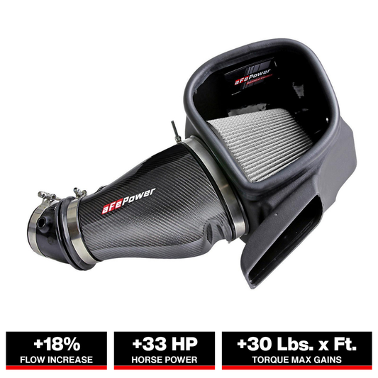 aFe Track Series Carbon Fiber Pro Dry S AIS - 2018 Jeep Grand Cherokee Trackhawk (WK2) V8-6.2L(SC)