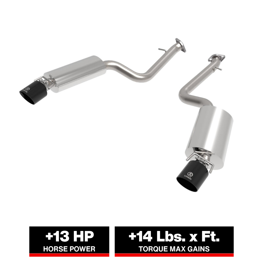aFe Takeda 14-22 Lexus IS350 V6 2.5in. 304 Stainless Steel Axle-Back Exhaust System w/ Black Tip