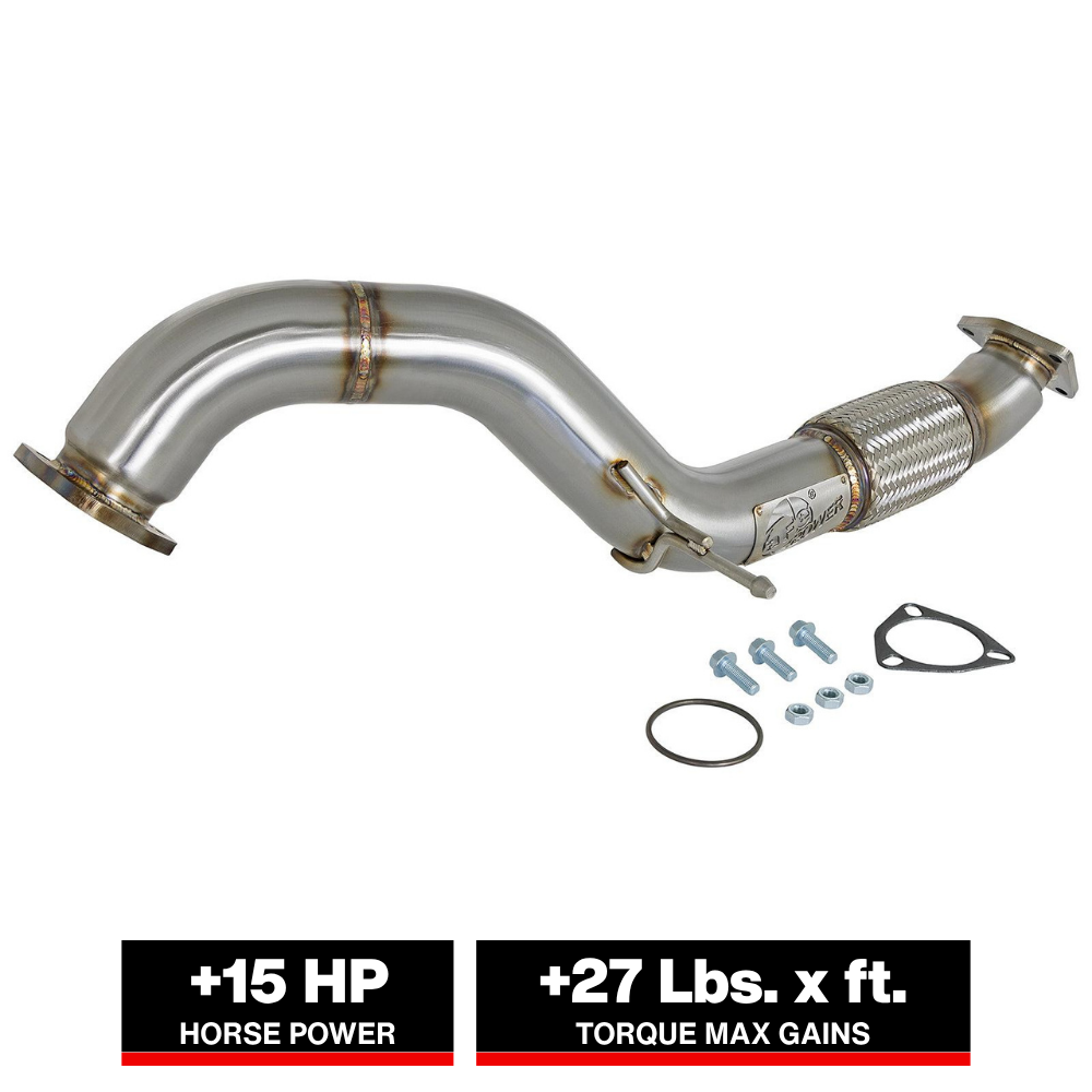 aFe Twisted Steel 3in Rear Down-Pipe/Mid Pipe 2017+ Honda Civic Type R I4 2.0L (t)