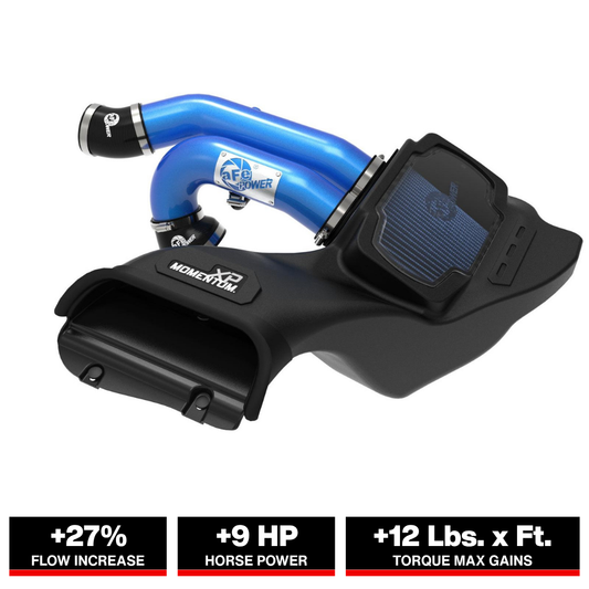 aFe 21-22 Ford F-150 Raptor V6-3.5L(tt) Momentum XP Cold Air Intake System - Blue w/ Pro 5R Filter