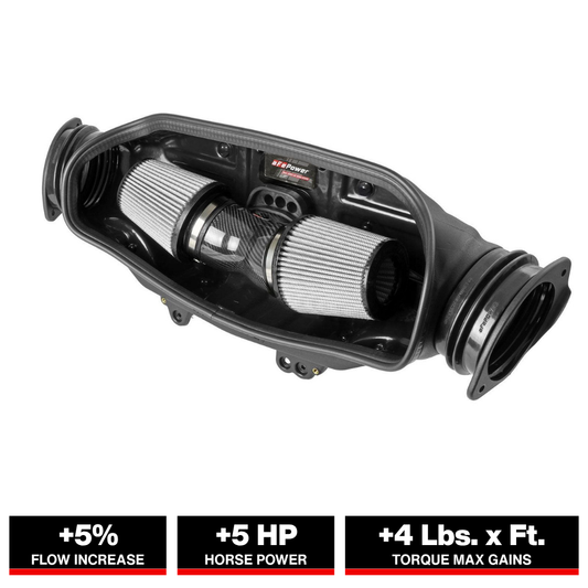aFe 2020 Corvette C8 Track Series Carbon Fiber Cold Air Intake System With Pro DRY S Filters