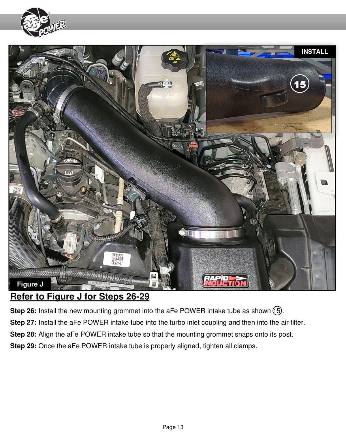 aFe Rapid Induction Cold Air Intake System w/Pro 5R Filter 20-21 Jeep Wrangler V6 3.0L