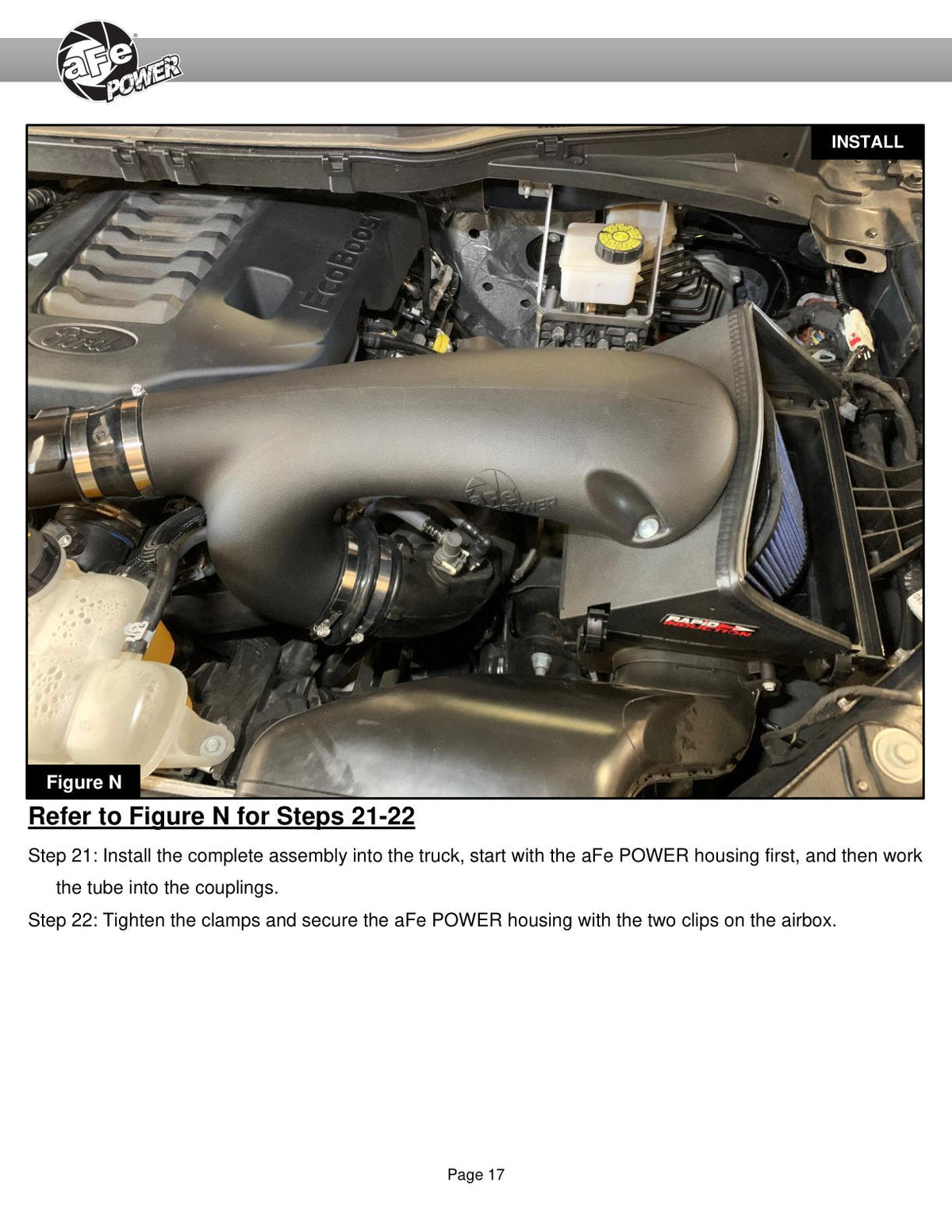 aFe Rapid Induction Cold Air Intake System w/Pro 5R Filter 2021+ Ford F-150 V6-3.5L (tt)