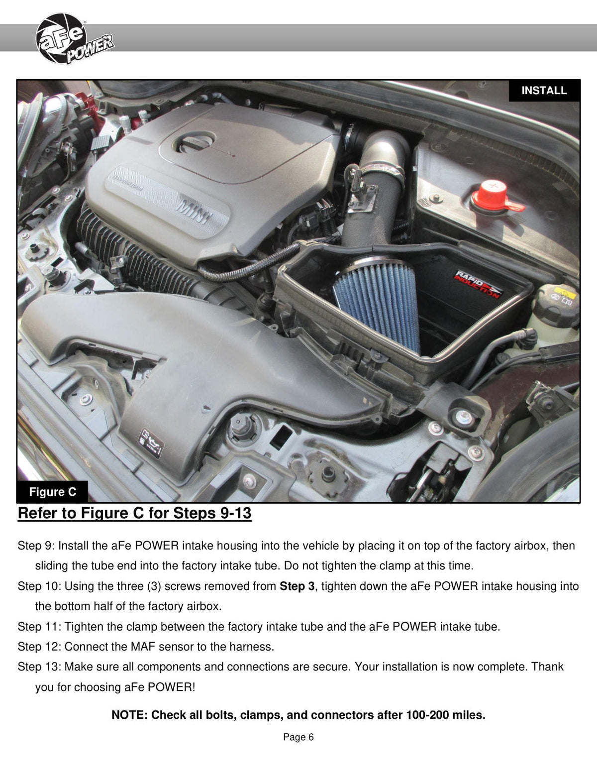 aFe 19-21 Mini Cooper / S / Clubman L3 1.5L (t) MagnumFORCE Intake Stage-2 Pro 5R