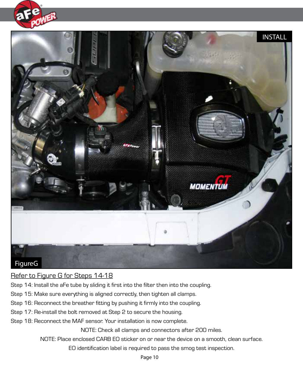 aFe Momentum GT Black Series Carbon Fiber CAIS 15-16 Dodge Challenger SRT Hellcat V8-6.2L (sc)