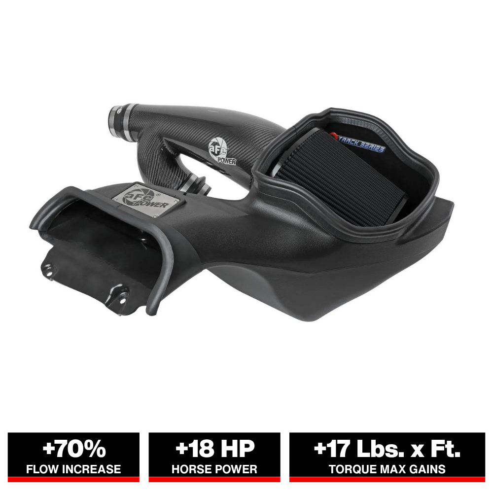 aFe 21-24 Ford F150 Raptor Track Series Carbon Fiber Cold Air Intake System w/ Black Pro 5R Filter