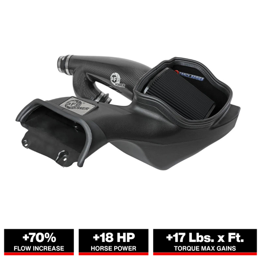 aFe 21-24 Ford F150 Raptor Track Series Carbon Fiber Cold Air Intake System w/ Black Pro 5R Filter