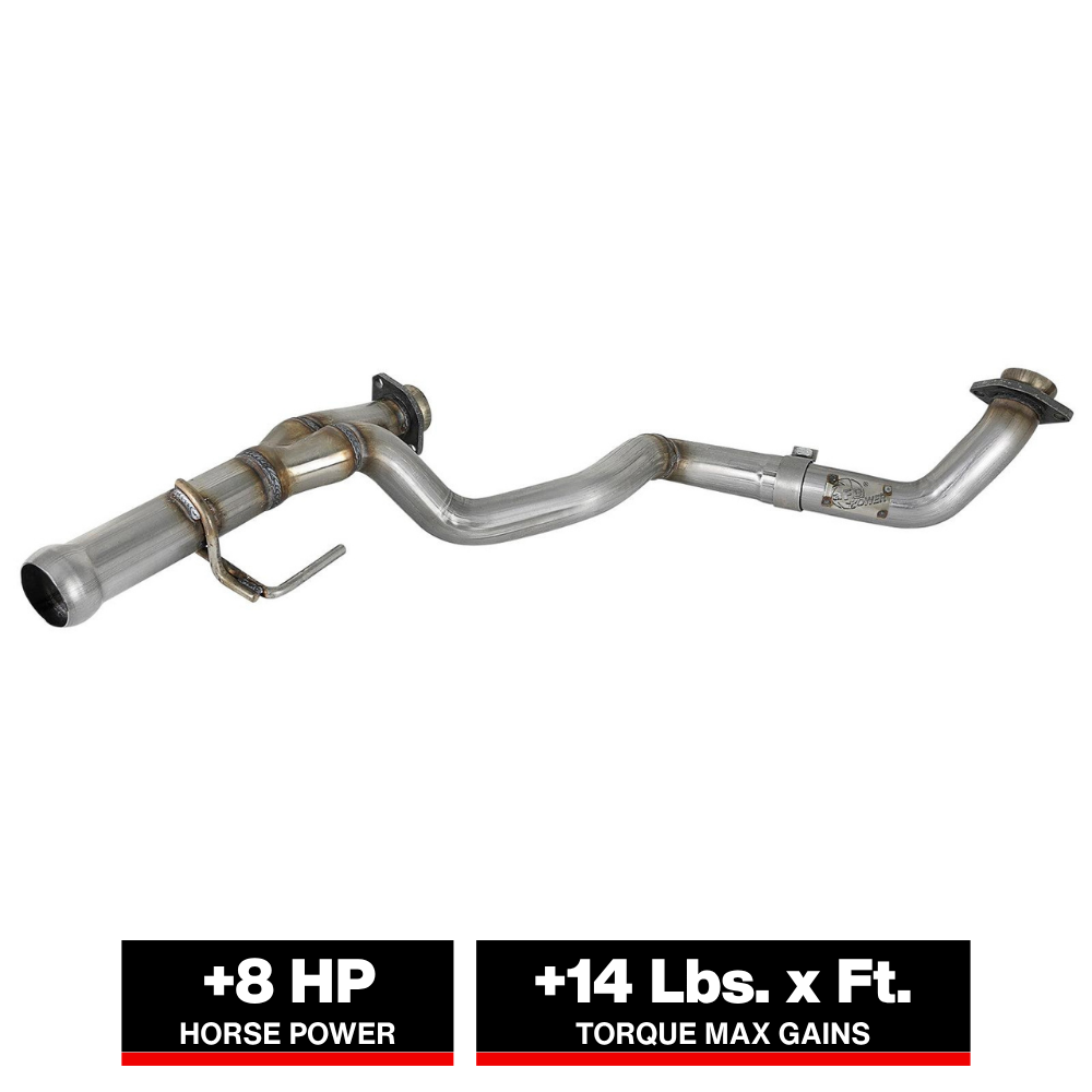 aFe POWER Twisted Steel Y-Pipe 2-1/4in 409 SS Exhaust System 2018 Jeep Wrangler (JL) V6-3.6L