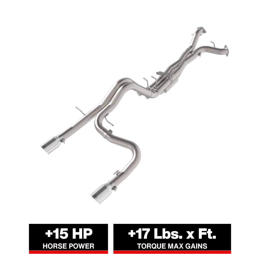 aFe 22-26 Ford Bronco V6 3.0L (tt) Vulcan Series 3in 304SS Cat-Back Exhaust System w/ Polished Tips