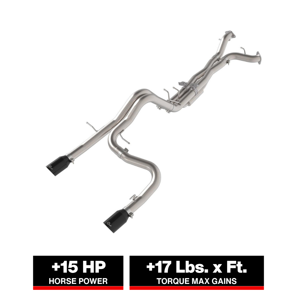 aFe 22-26 Ford Bronco V6 3.0L (tt) Vulcan Series 3in 304SS Cat-Back Exhaust System w/ Black Tips