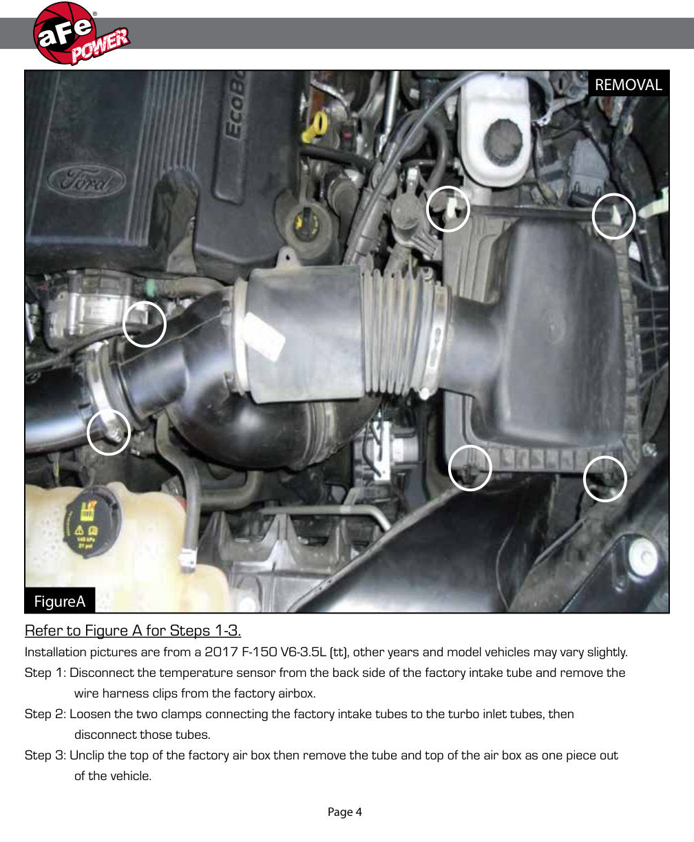 aFe Quantum Pro DRY S Cold Air Intake System 15-18 Ford F150 EcoBoost V6-3.5L/2.7L - Dry