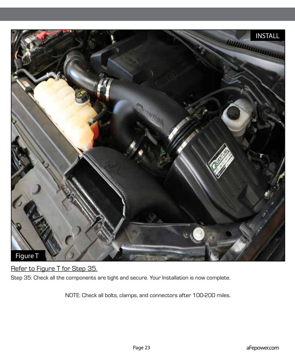 aFe Quantum Pro DRY S Cold Air Intake System 15-18 Ford F150 EcoBoost V6-3.5L/2.7L - Dry