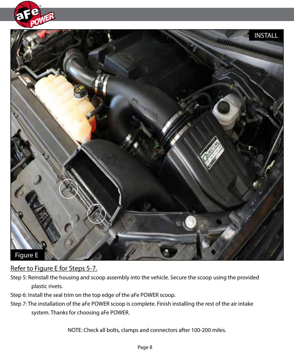 aFe Quantum Cold Air Intake System Scoop 18-20 Ford F150 EcoBoost V6-3.5L/2.7L - Carbon Fiber