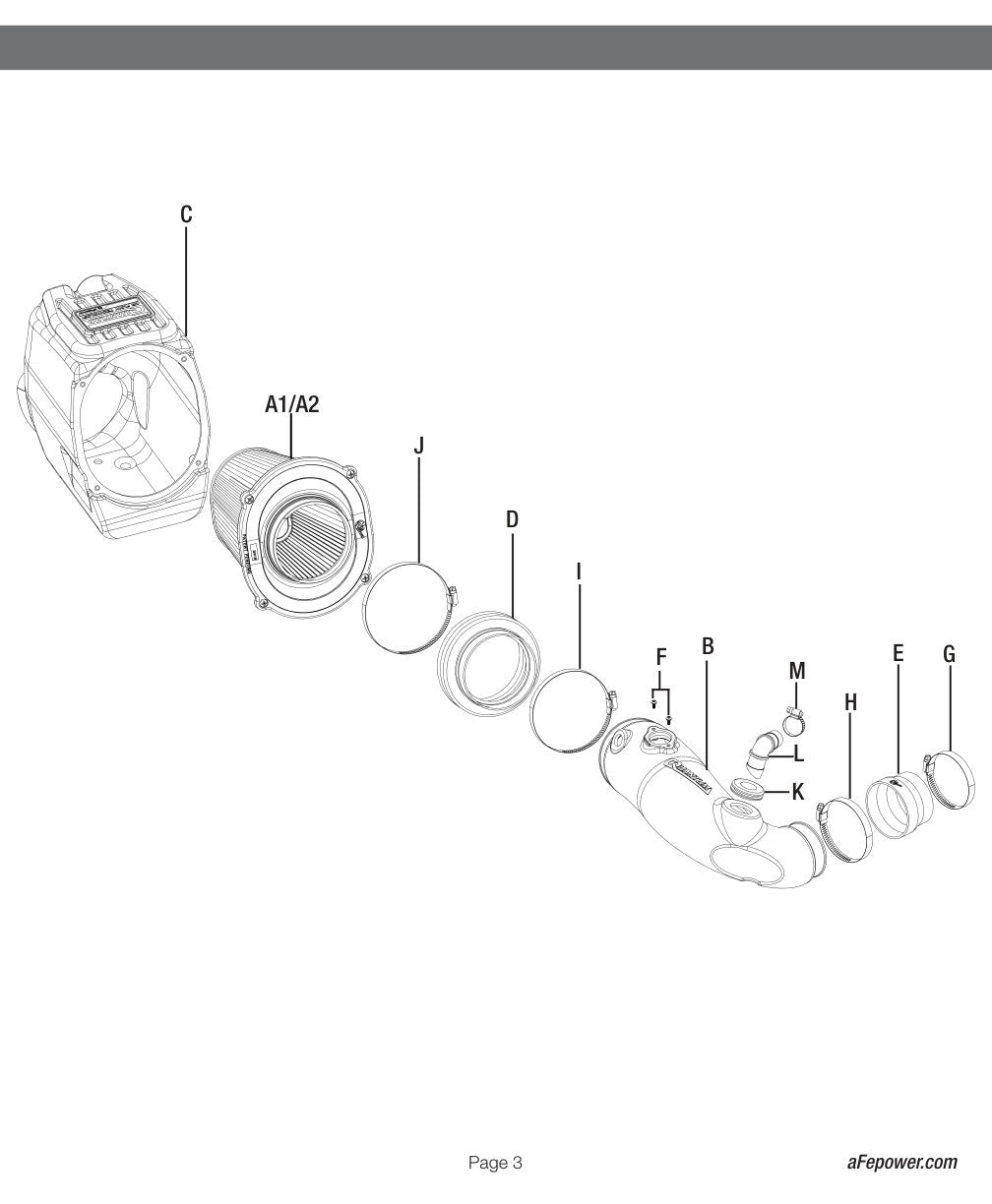 aFe Quantum Intakes System Pro DRY S Media Ford Diesel Trucks 08-10 V8-6.4L