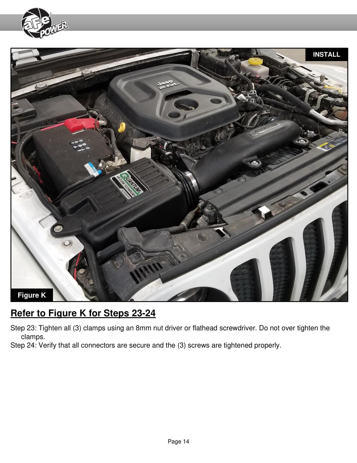 aFe Quantum Pro 5R Cold Air Intake System 18-20 Jeep Wrangler JL L4-2.0L (t)