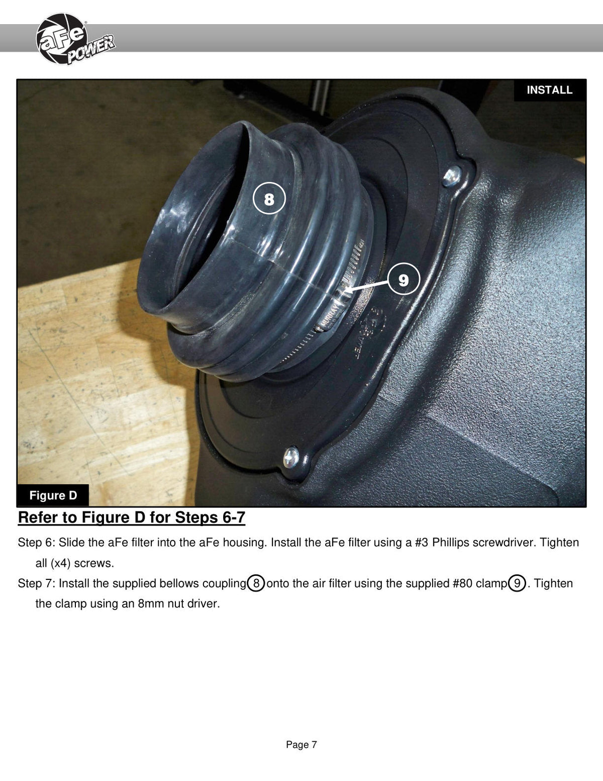 aFe 07-09 Ram 2500/3500 Cummins L6-6.7L (td) Quantum Cold Air Intake System w/ Pro Dry S Filter