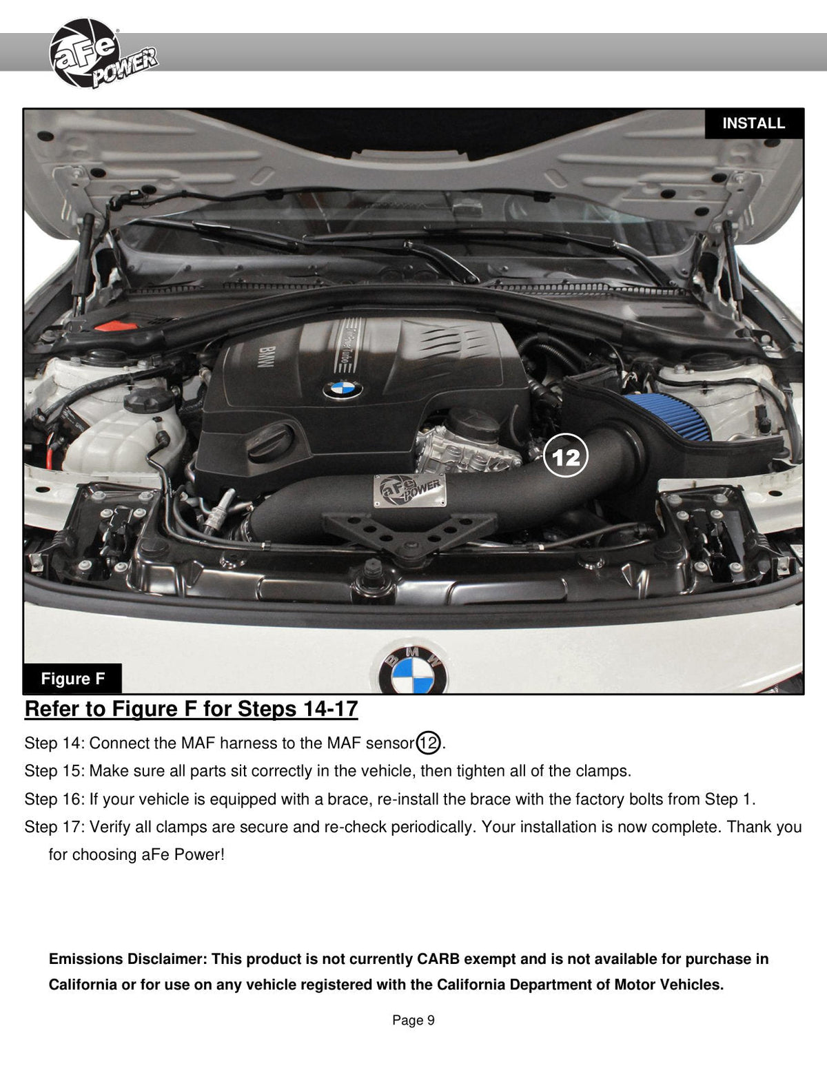 aFe Power Magnum Force Stage-2 Si CAI System | 2012-2015 BMW 335i (51-12202)