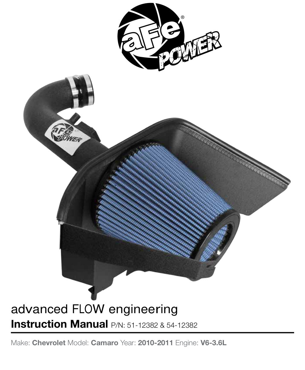 aFe MagnumFORCE Air Intake Stage-2 Pro 5R 10-11 Chevrolet Camaro V6 3.6L