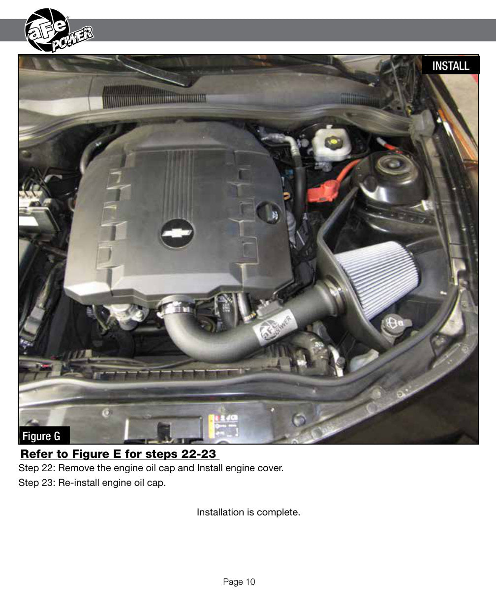 aFe MagnumFORCE Air Intake Stage-2 Pro 5R 10-11 Chevrolet Camaro V6 3.6L