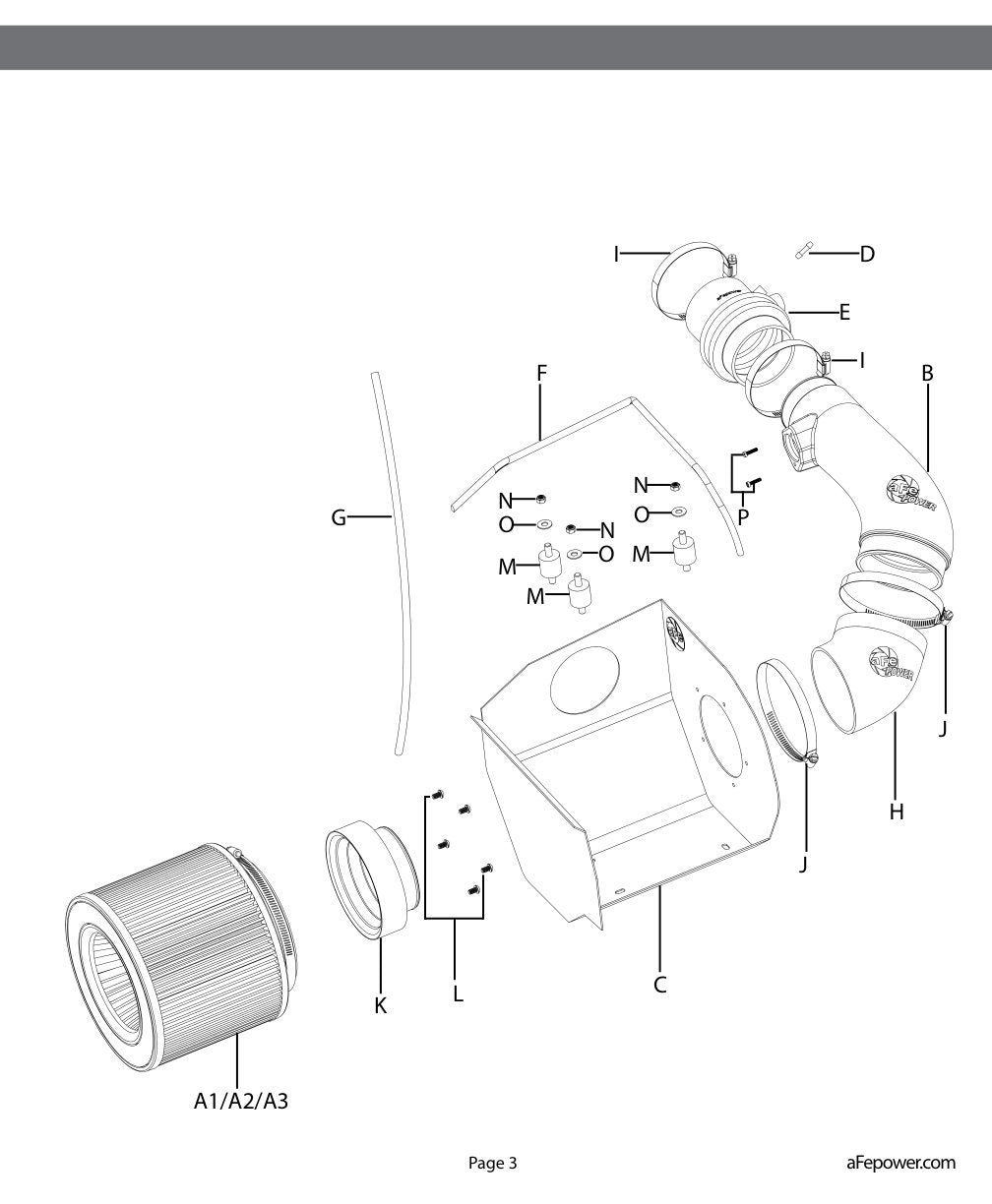 aFe Magnum FORCE Stage-2 Pro DRY S Cold Air Intake System 01-16 Nissan Patrol (Y61) I6 4.8L