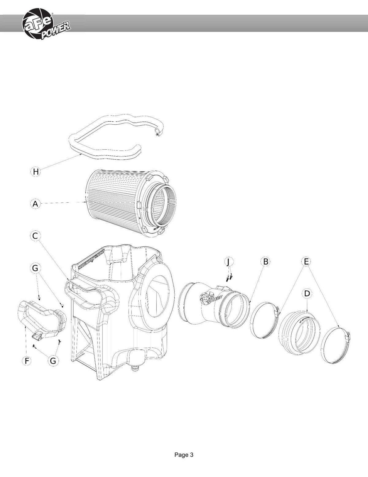 aFe 2020+ Ford Diesel Trucks V8-6.7L Momentum GT Pro 5R Intake System