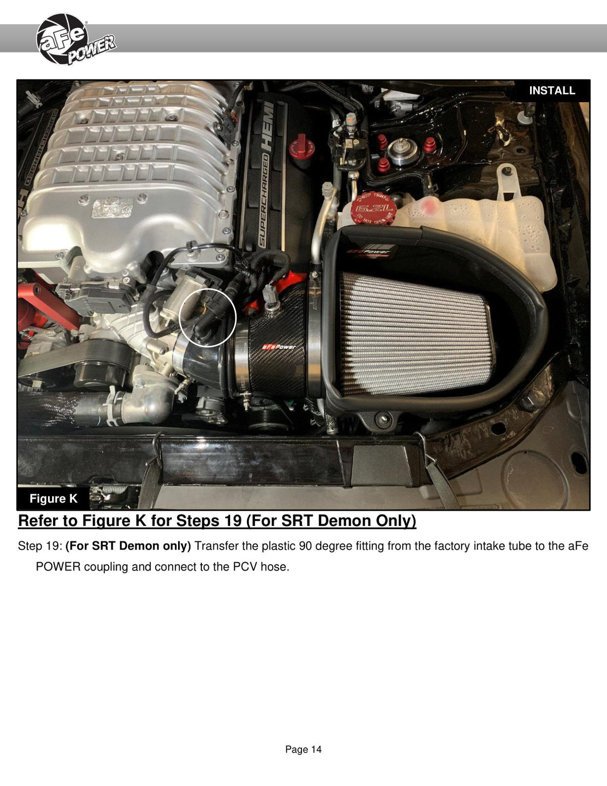 aFe 19-23 Dodge Challenger Hellcat V8-6.2L Magnum FORCE Stage2 Cold Air Intake System w/Pro DRY S