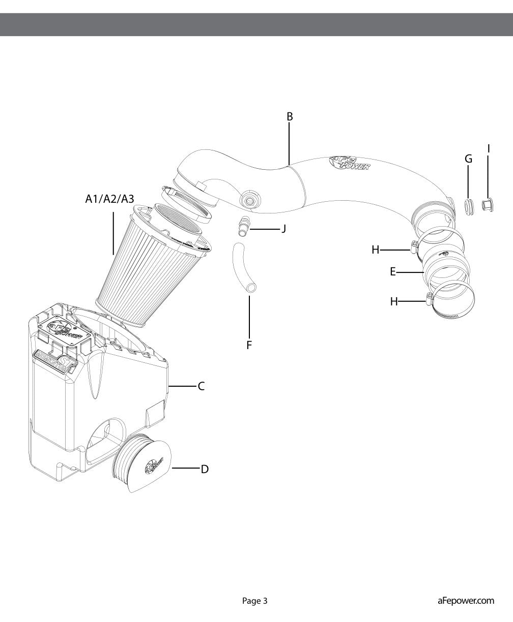 aFe Momentum ST Pro 5R Cold Air Intake System 14-18 Jeep Cherokee (KL) V6 3.2L