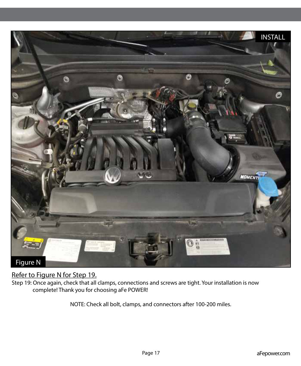 aFe Momentum ST Pro 5R Cold Air Intake System 2018 Volkswagen Atlas V6-3.6L