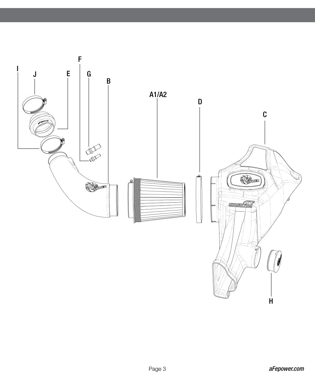 aFe Momentum GT AIS Pro 5R Intake System 15-17 Ford Mustang V6-3.7L