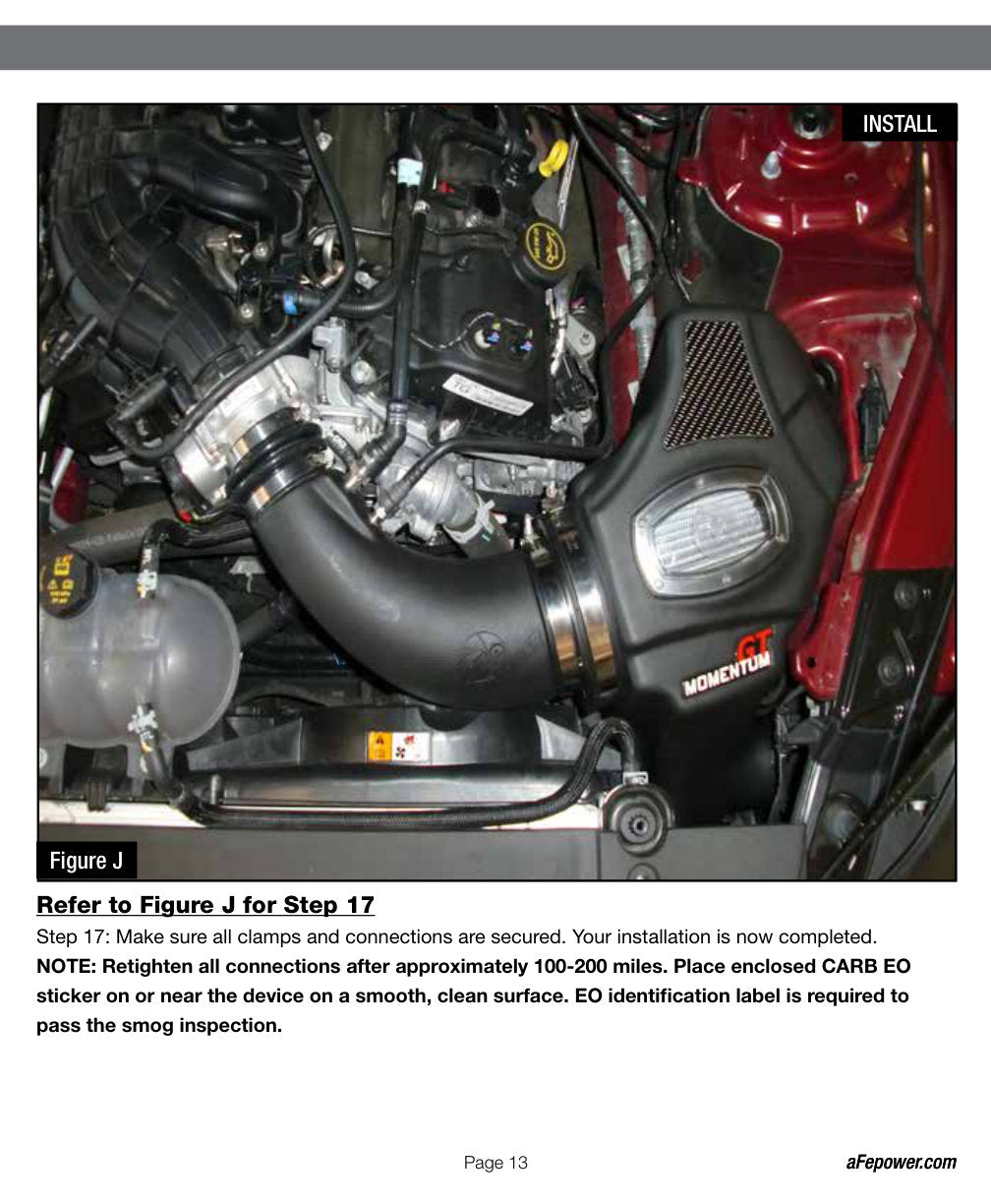 aFe Momentum GT AIS Pro 5R Intake System 15-17 Ford Mustang V6-3.7L