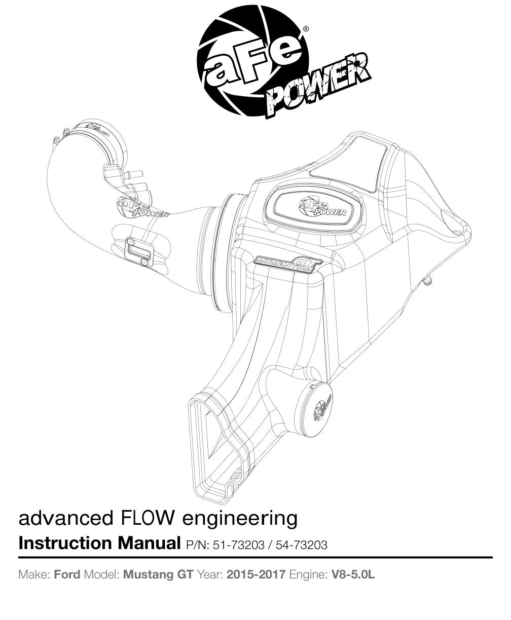 aFe Momentum GT Pro 5R Intake System 2015 Ford Mustang GT V8-5.0L