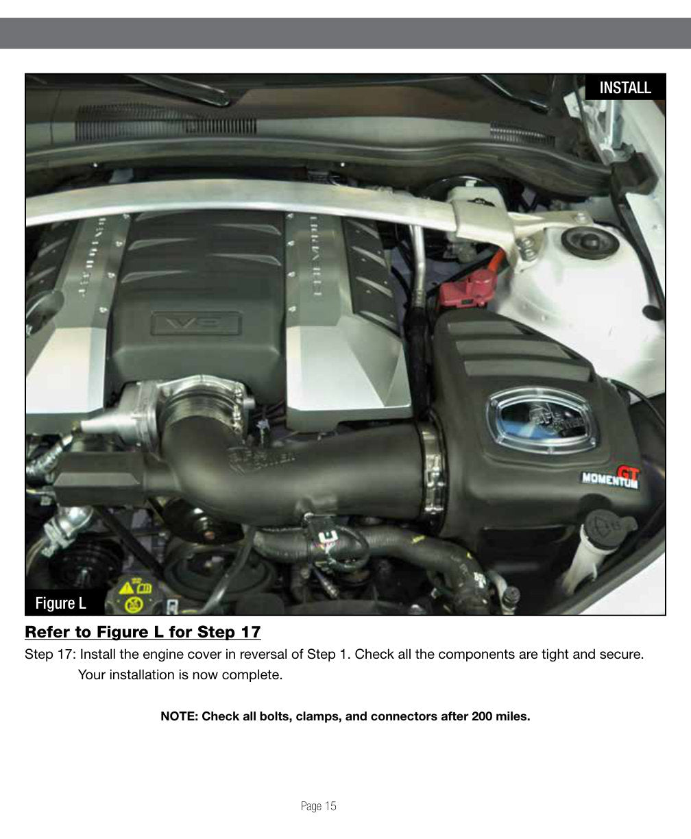 aFe Momentum GT Pro 5R Cold Air Intake System 13-15 Chevrolet Camaro SS V8-6.2L