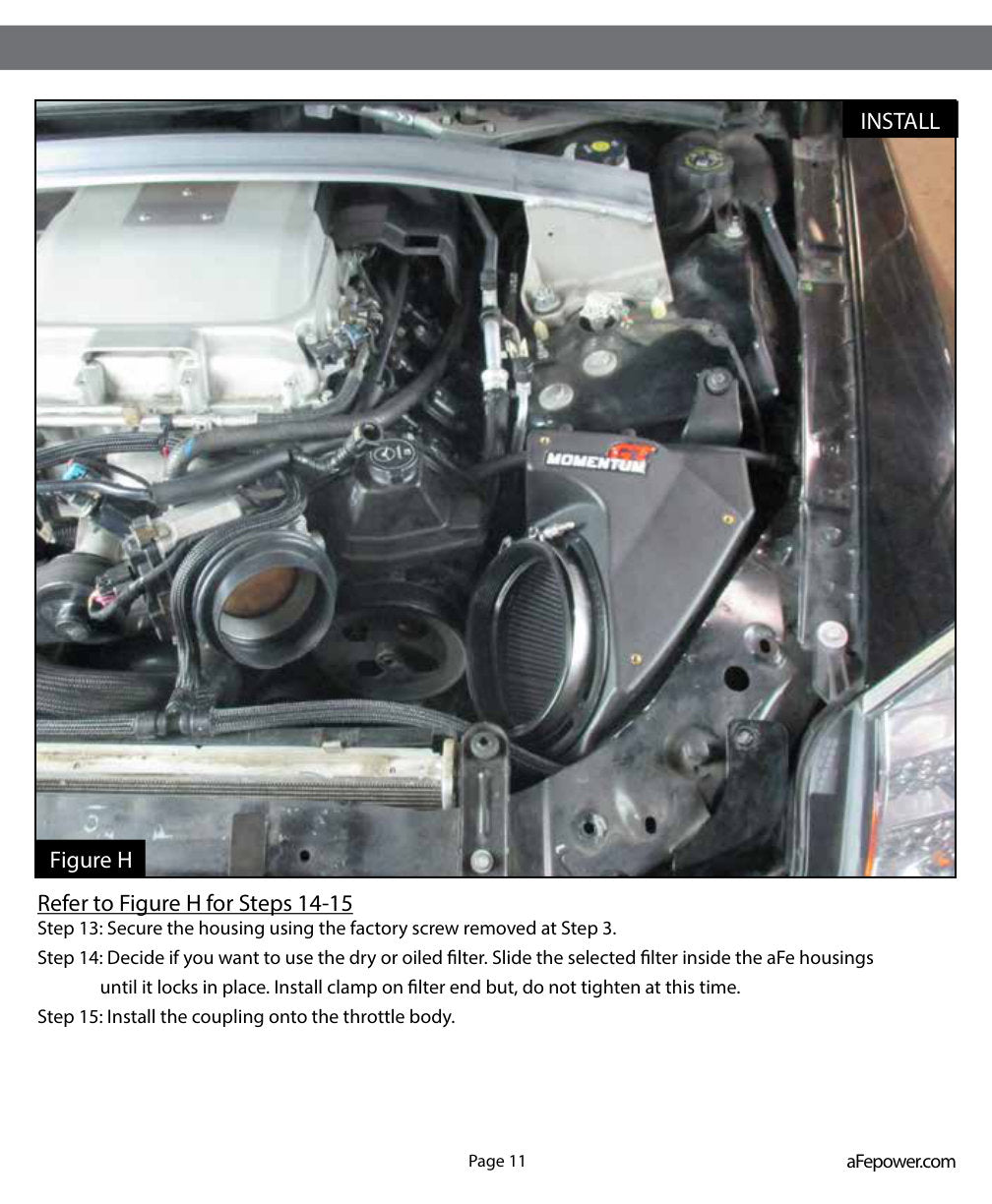 aFe 09-15 Cadillac CTS-V Momentum GT Cold Air Intake System w/ Pro 5R Media