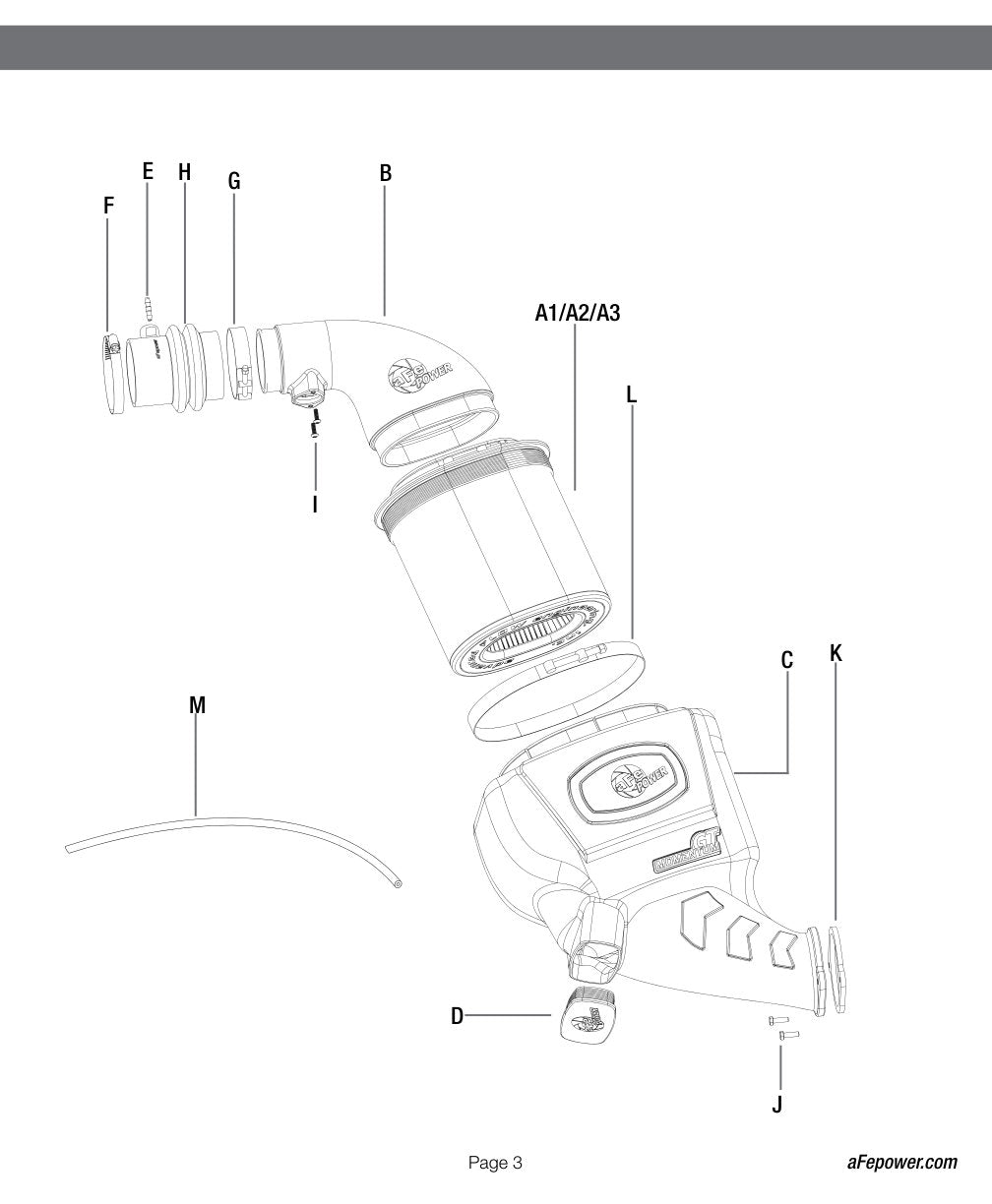 aFe Momentum GT Intakes P5R AIS Nissan Patrol (Y61) 01-16 I6-4.8L