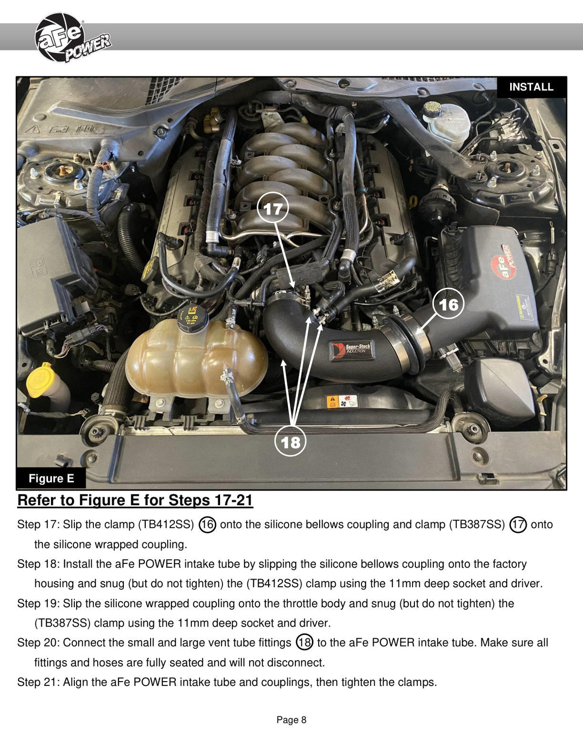aFe Super Stock Induction System Pro 5R Media 15-17 Ford Mustang V8-5.0L