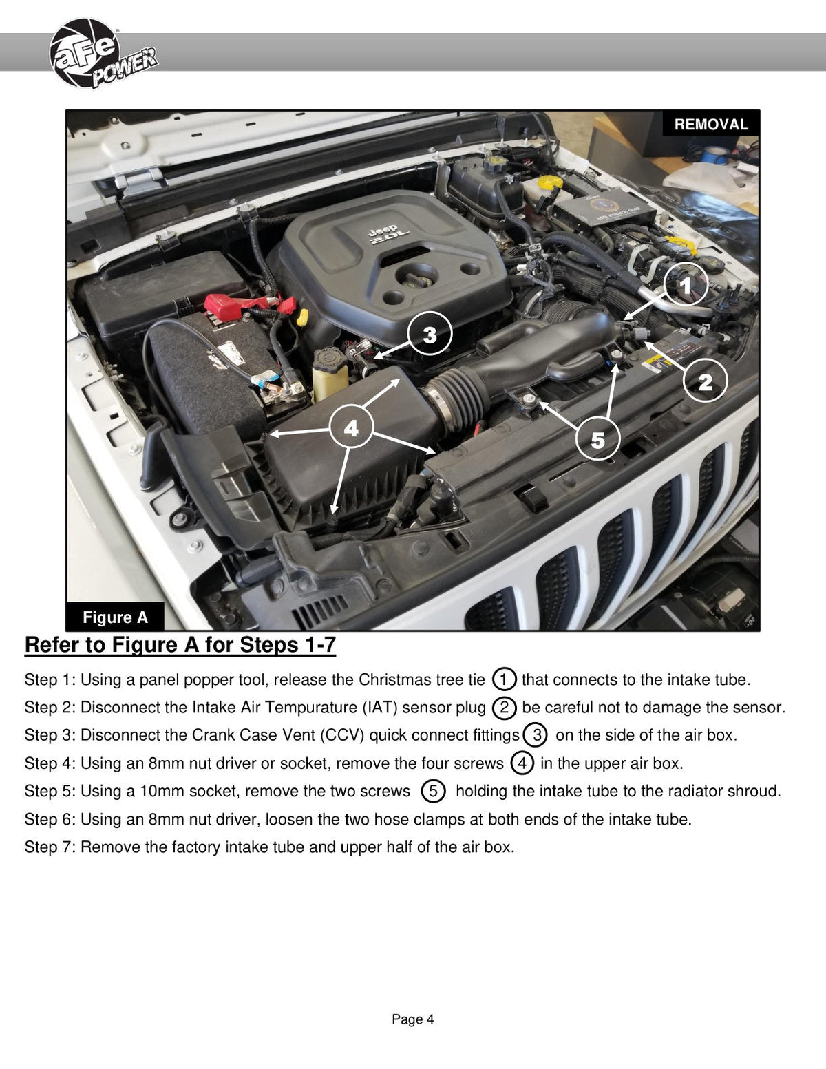 aFe Super Stock Induction System Pro 5R Media 18-21 Jeep Wrangler JL L4-2.0L (t)