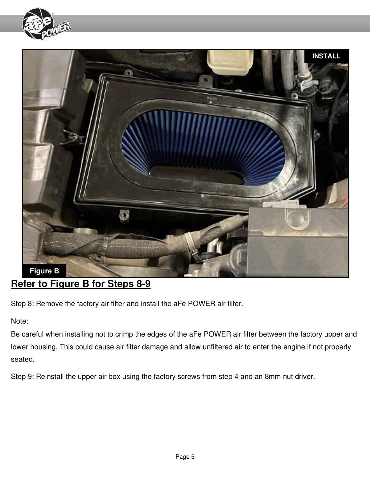 aFe Super Stock Induction System Pro 5R Media 18-21 Jeep Wrangler JL L4-2.0L (t)