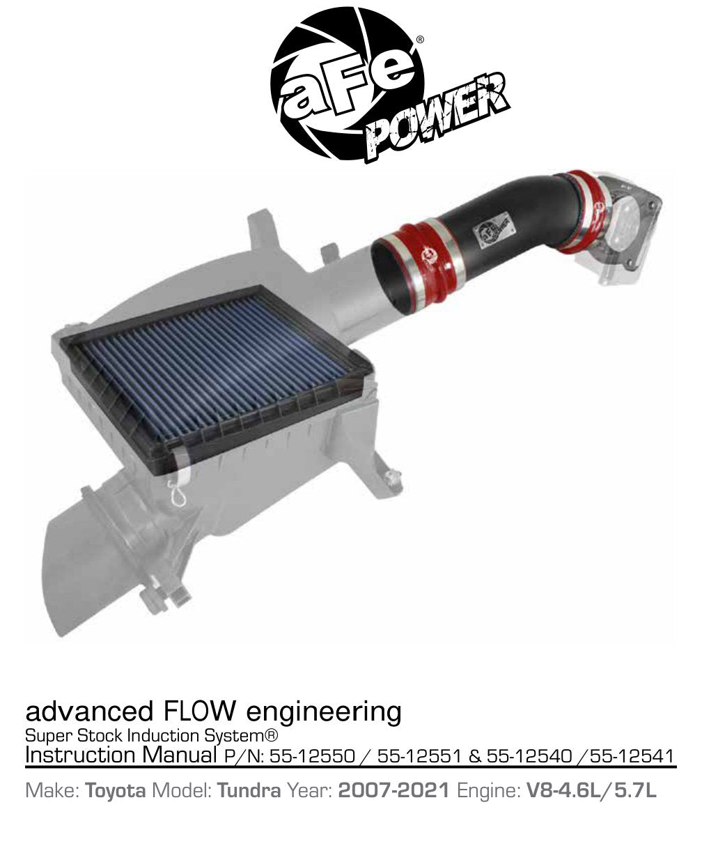 aFe MagnumFORCE Intake Super Stock Pro DRY S 2014 Toyota Tundra V8 4.6L/5.7L