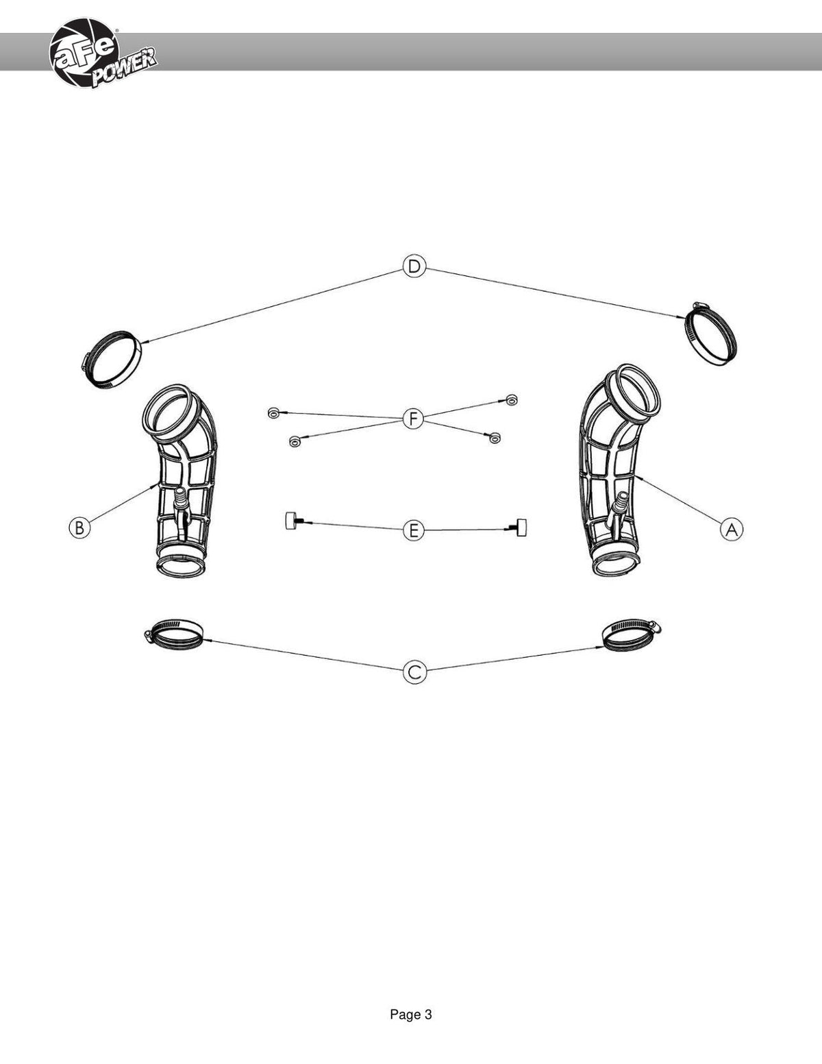 aFe Power 22-24 Toyota Land Cruiser (J300) / 22-24 Toyota Tundra V6-3.4L (tt) Red Turbo Inlet Pipes