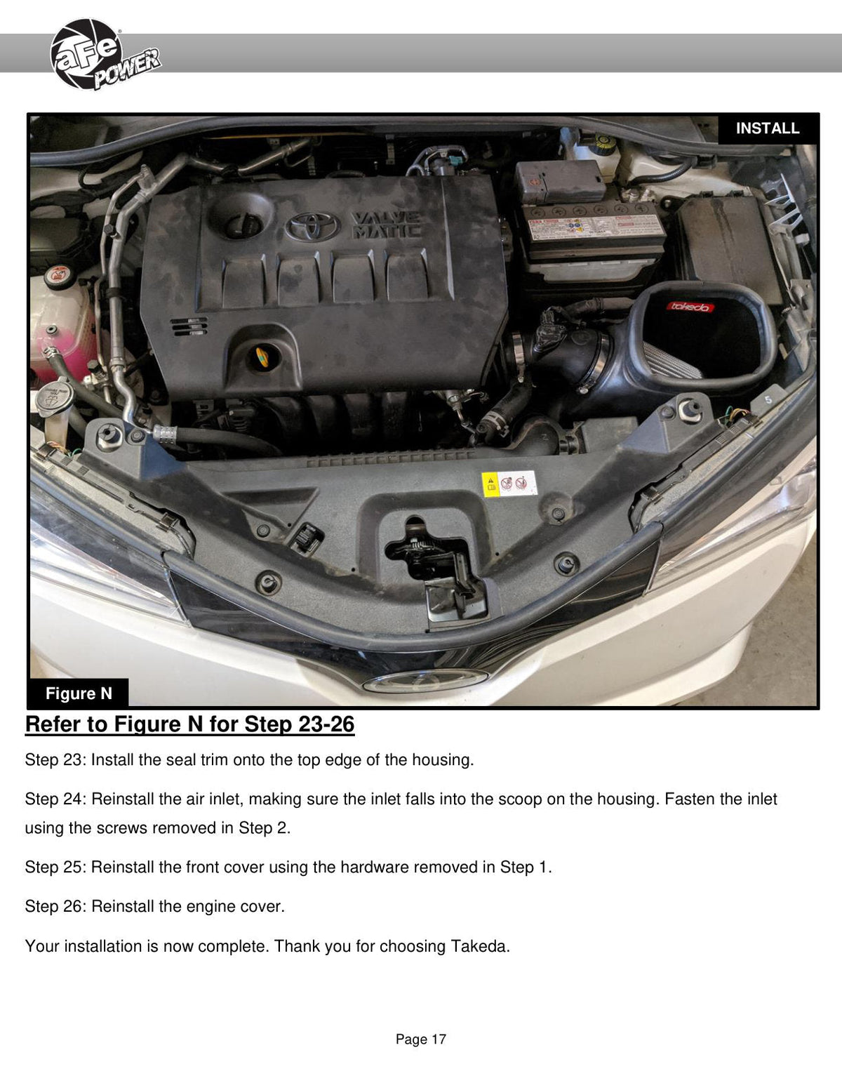aFe Takeda Intakes Stage-2 AIS w/ Pro DRY S Media Toyota C-HR 17-20 L4-2.0L