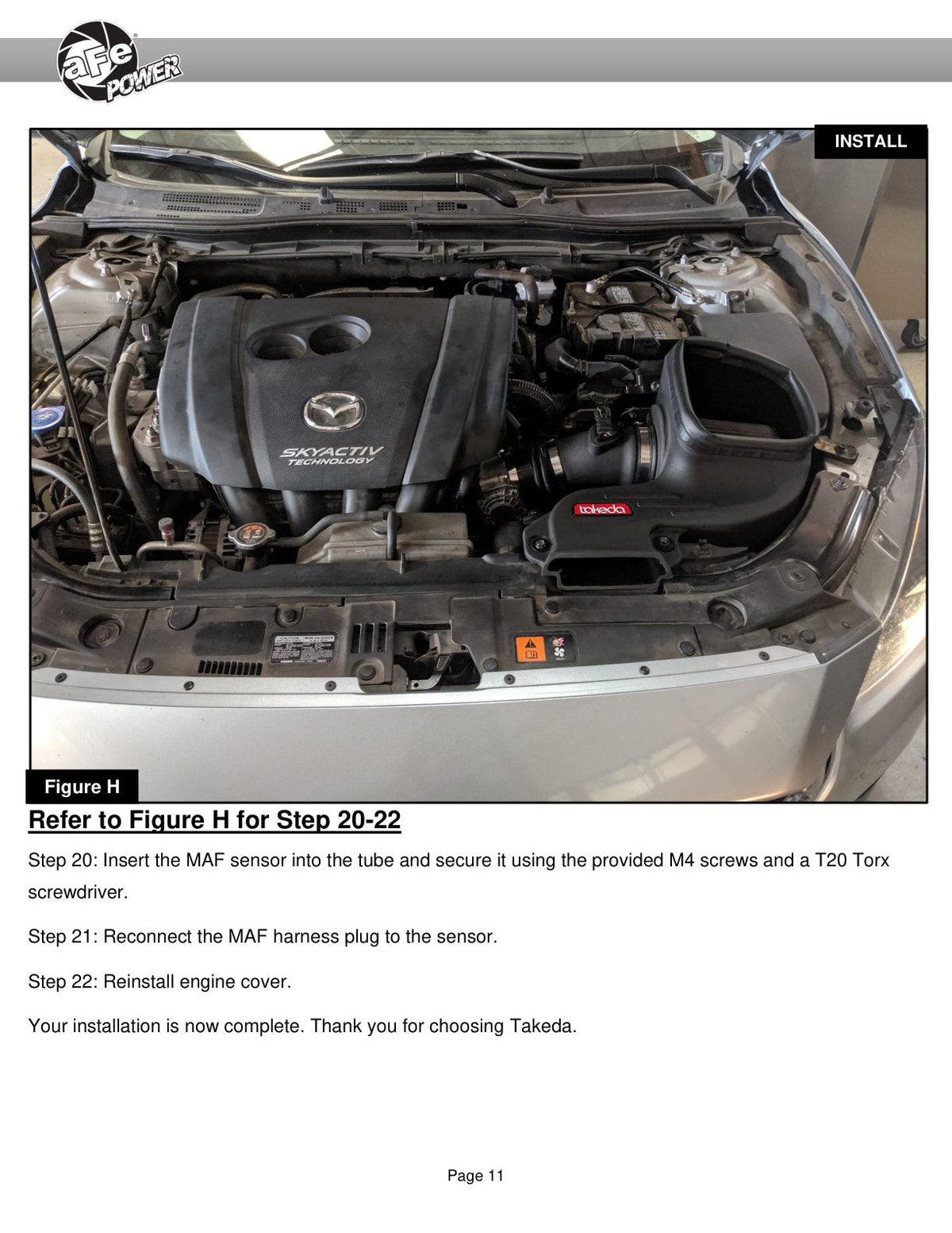 aFe Takeda Stage-2 Pro Dry S Cold Air Intake System 14-18 Mazda 3 L4-2.0L (Black)