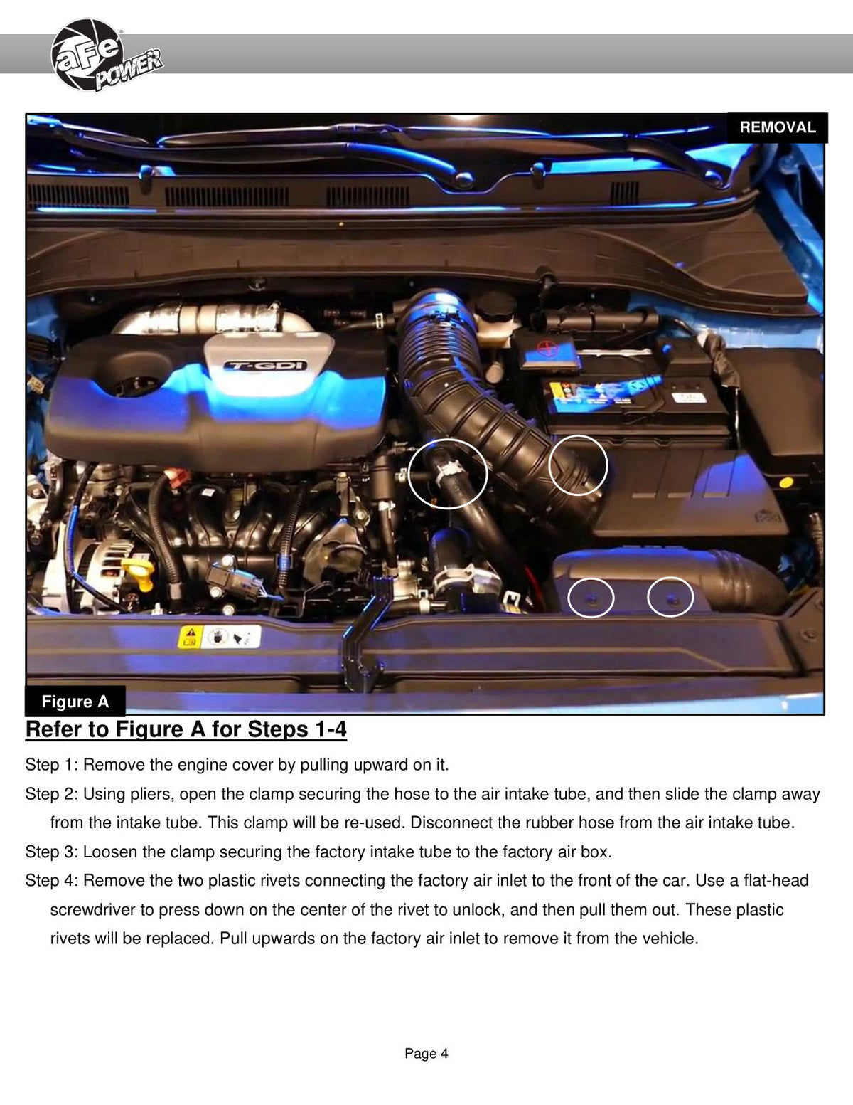 aFe 18-21 Hyundai Kona L4-1.6L (t) Takeda Momentum Cold Air Intake System w/ Pro 5R Media