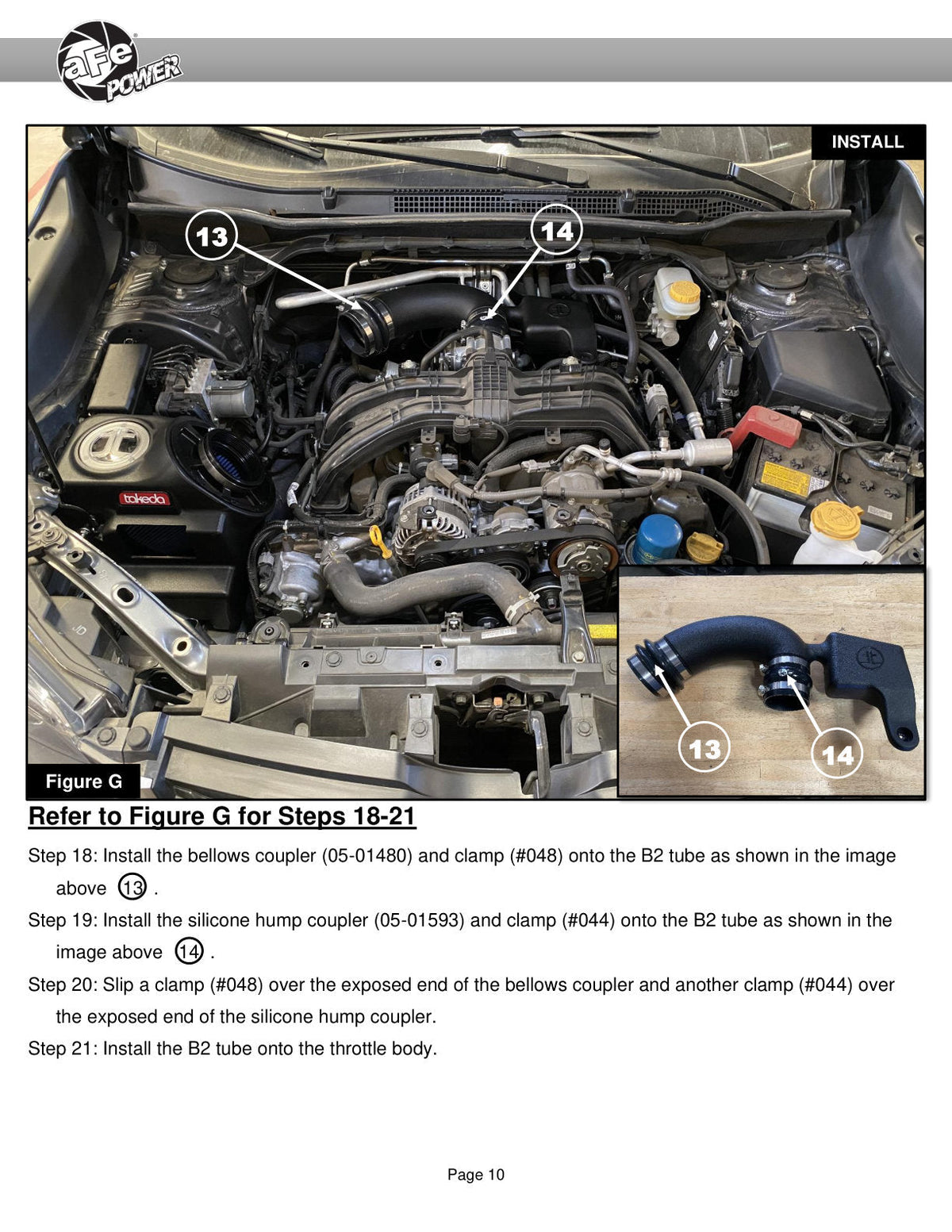 aFe 19-21 Subaru Forester (H4 - 2.5L) Takeda Momentum Air Intake System - W/ PRO 5R Filter